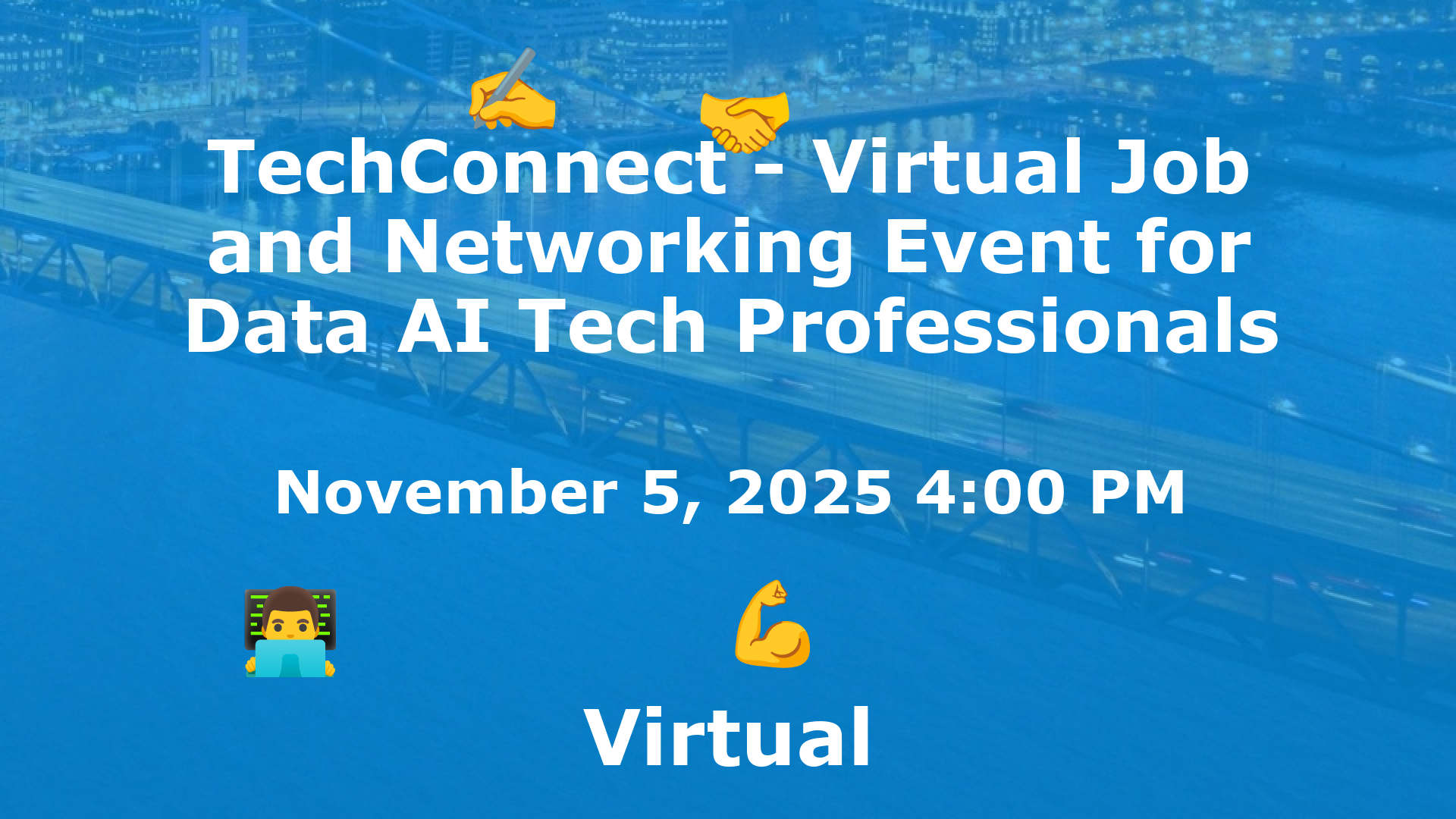 TechConnect - Virtual Job and Networking Event for Data AI Tech Professionals event image